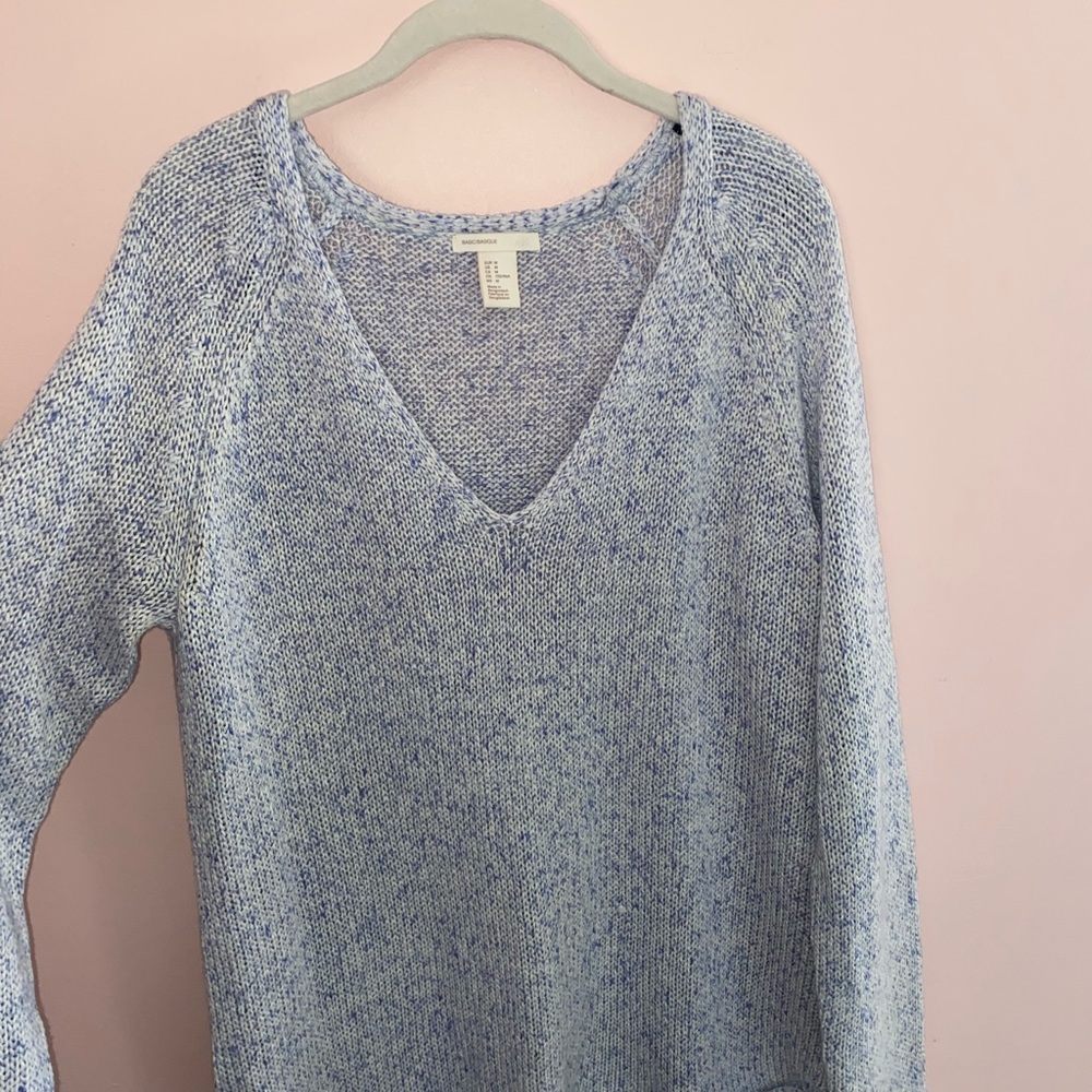 Blue V-Neck Sweater